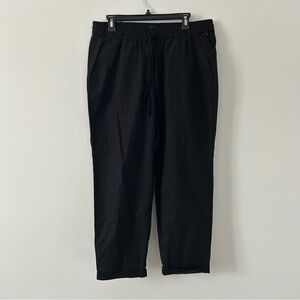 J. Crew Factory Black High Rise Linen Cotton Drawstring Cuffed Pants NWT 14